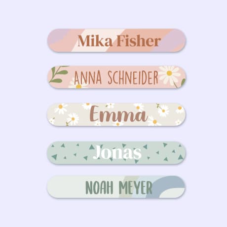 Mini Design Namensaufkleber