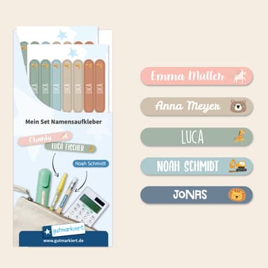 Mini Thema Namensaufkleber