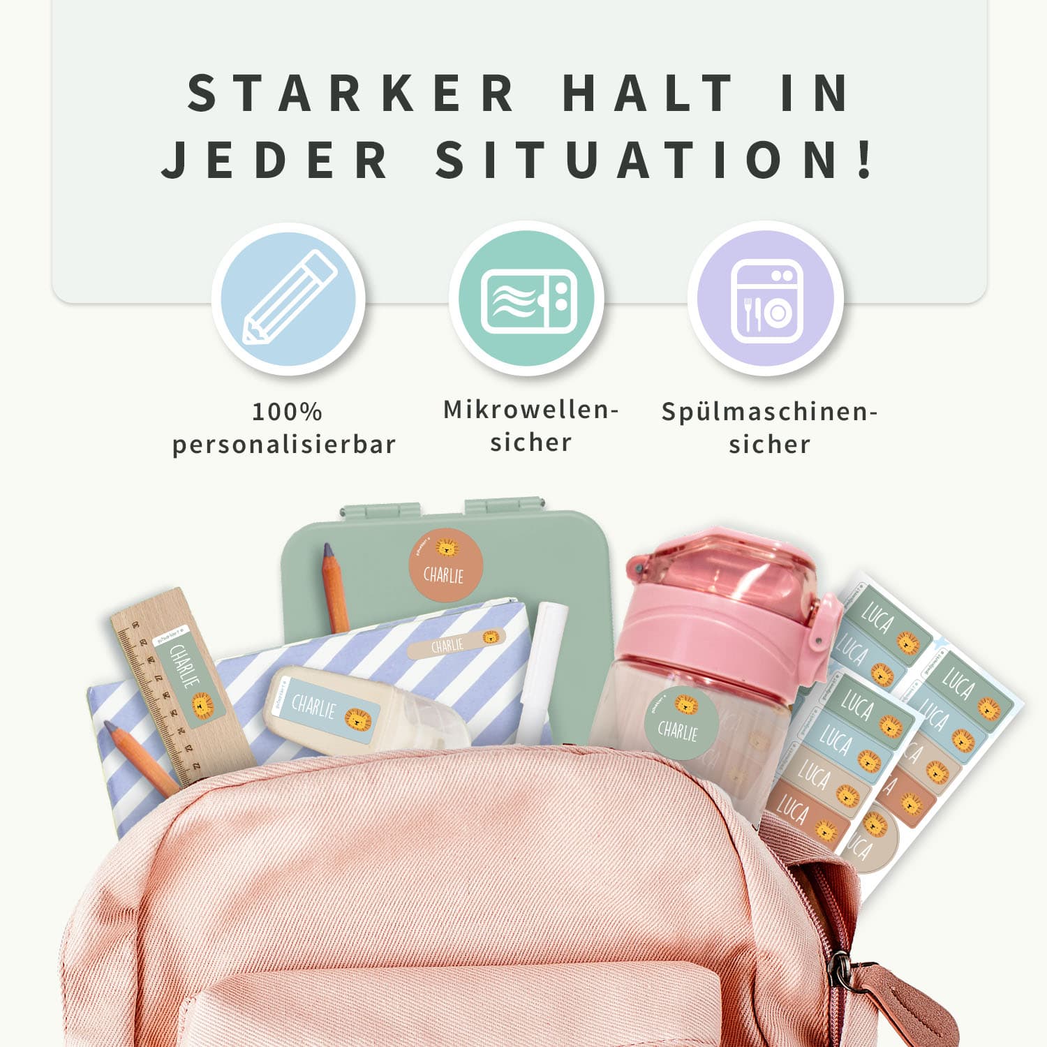 Namensaufkleber Vorteilspaket - Thema