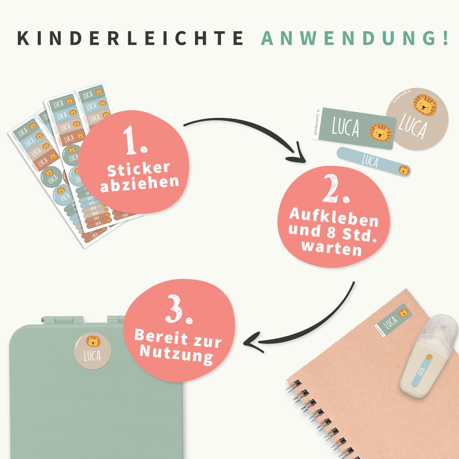 Namensaufkleber Vorteilspaket - Thema