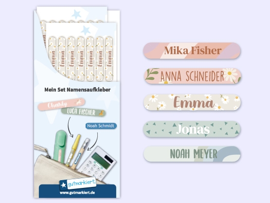 Mini Design Namensaufkleber