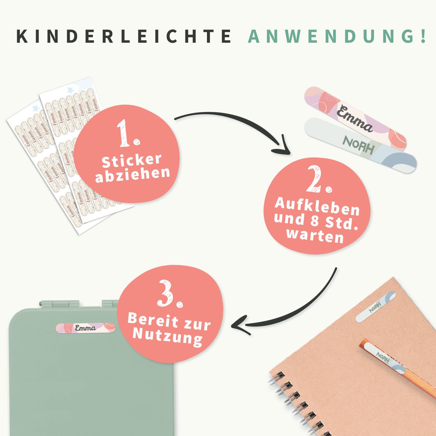 Mini Design Namensaufkleber