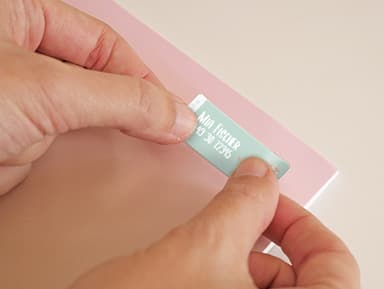 Kleine Thema Namensaufkleber
